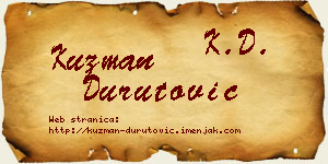 Kuzman Durutović vizit kartica
